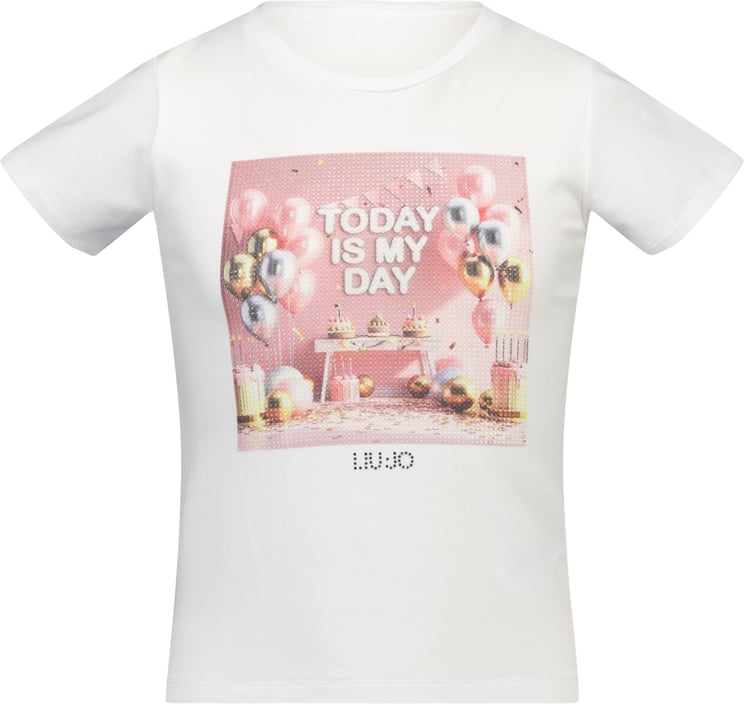 Liu Jo Liu Jo Kinder Meisjes T-Shirt In Wit