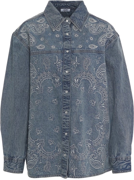 Liu Jo Denim blouse with embroidery