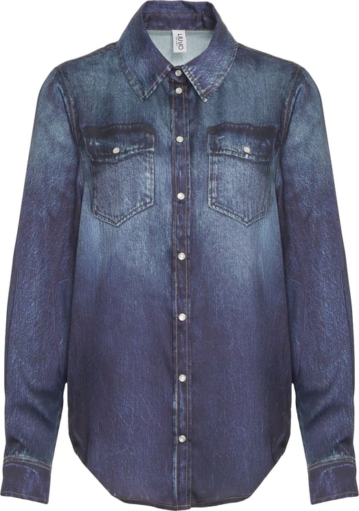 Liu Jo Satin blouse with denim look