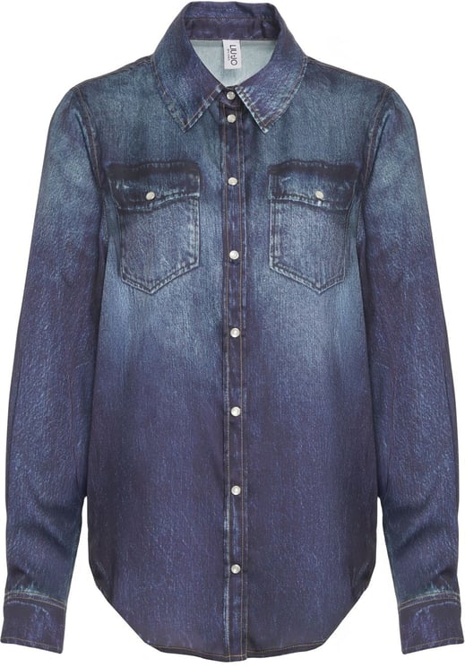 Liu Jo Satin blouse with denim look