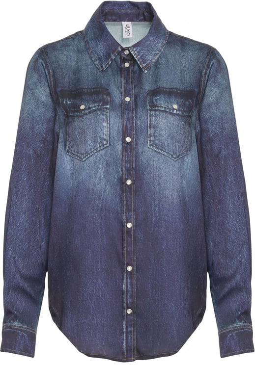Liu Jo Satin blouse with denim look
