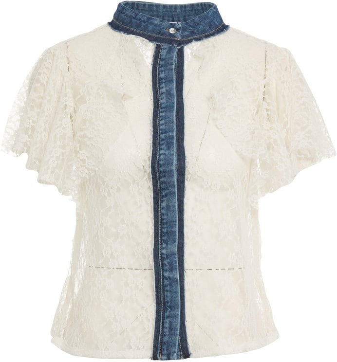 Liu Jo Lace blouse with denim details