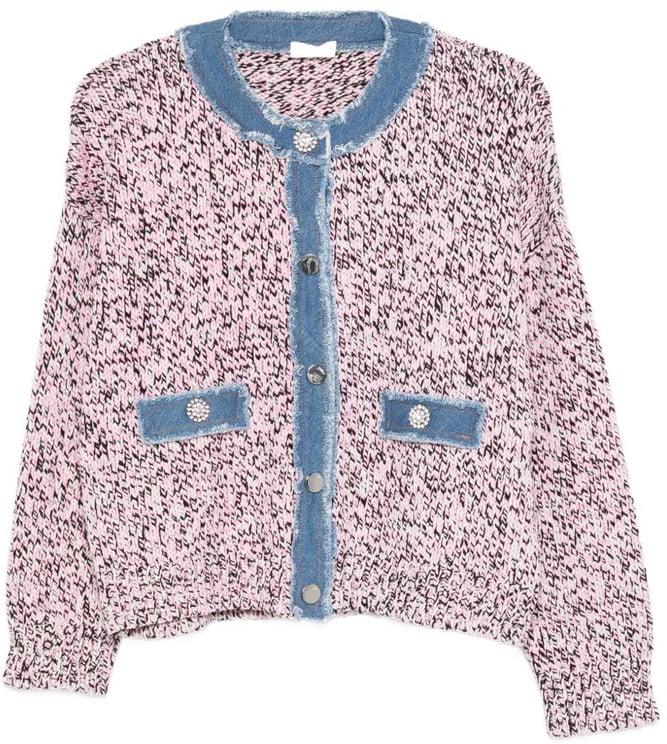 Liu Jo Sweaters Mou.Peaches/Black/Wh