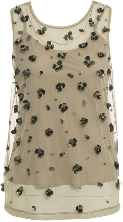 Liu Jo Tulle top with sequins