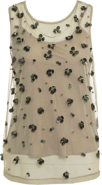 Liu Jo Tulle top with sequins