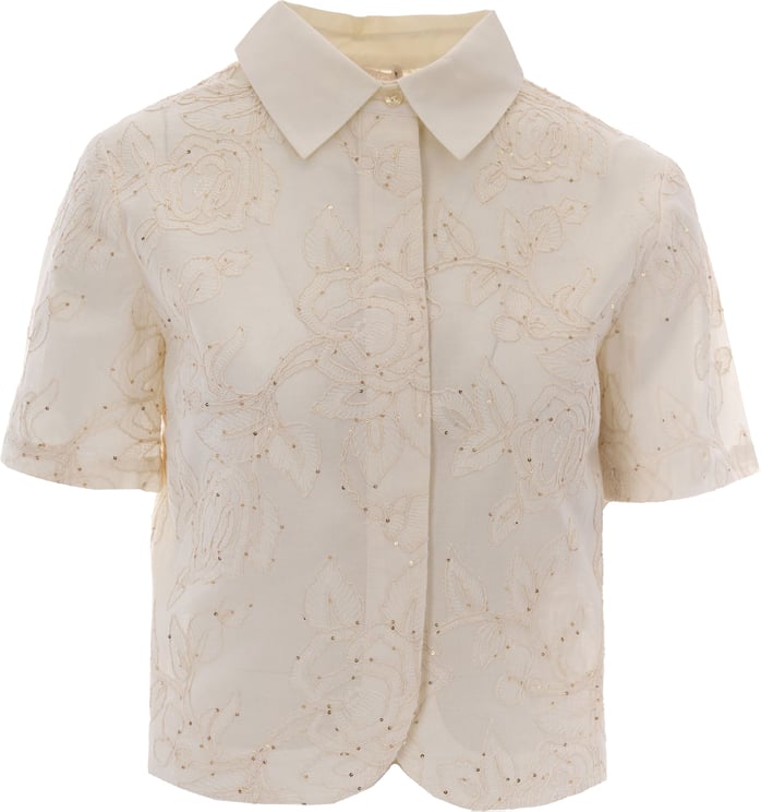 Liu Jo Shirts Natural Flower Sequi
