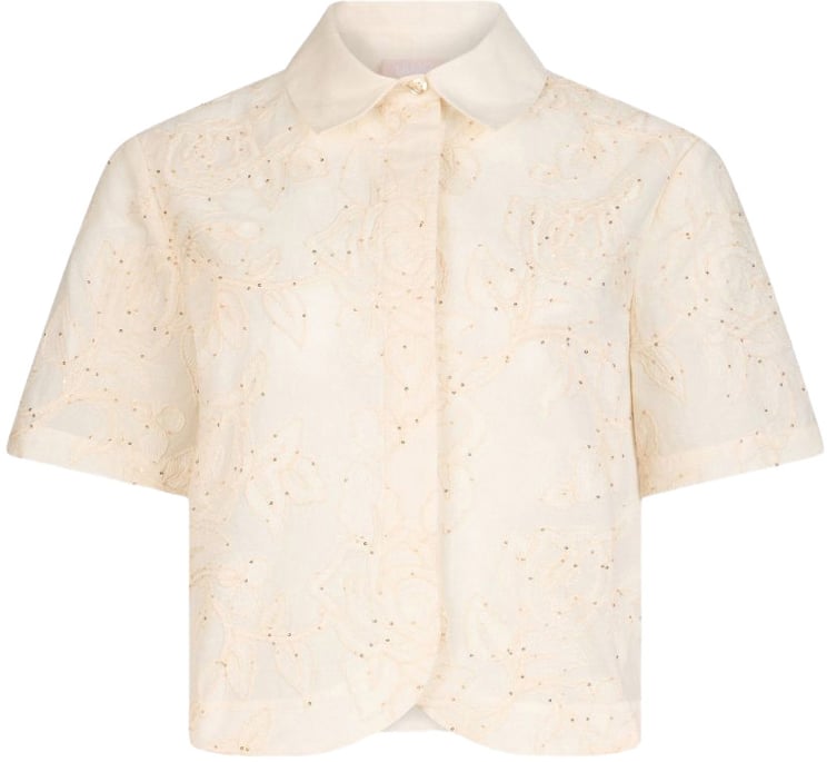 Liu Jo Shirts Natural Flower Sequi