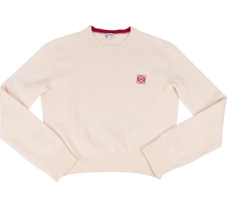 Loewe Loewe Multicolor Wool Anagram Cropped Sweater (XS)