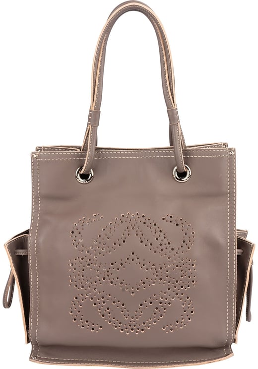 Loewe Loewe Leather Anagram Perforated Amazona Shopper Tote Handbag