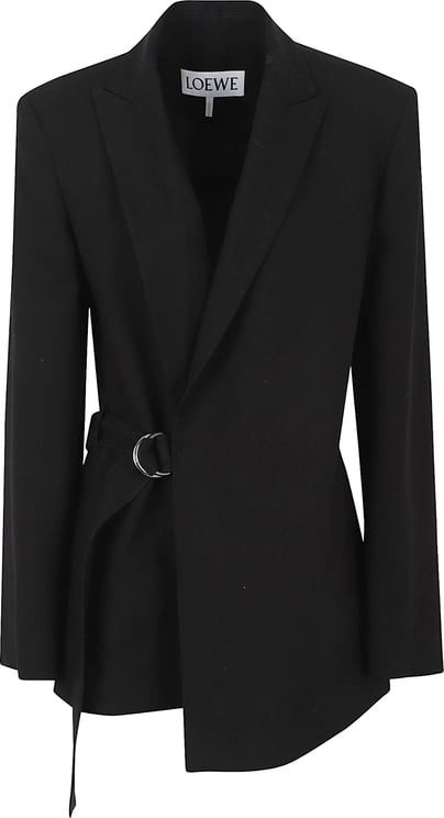Loewe Fluid Wool Jacket With Wrap-Front Drape