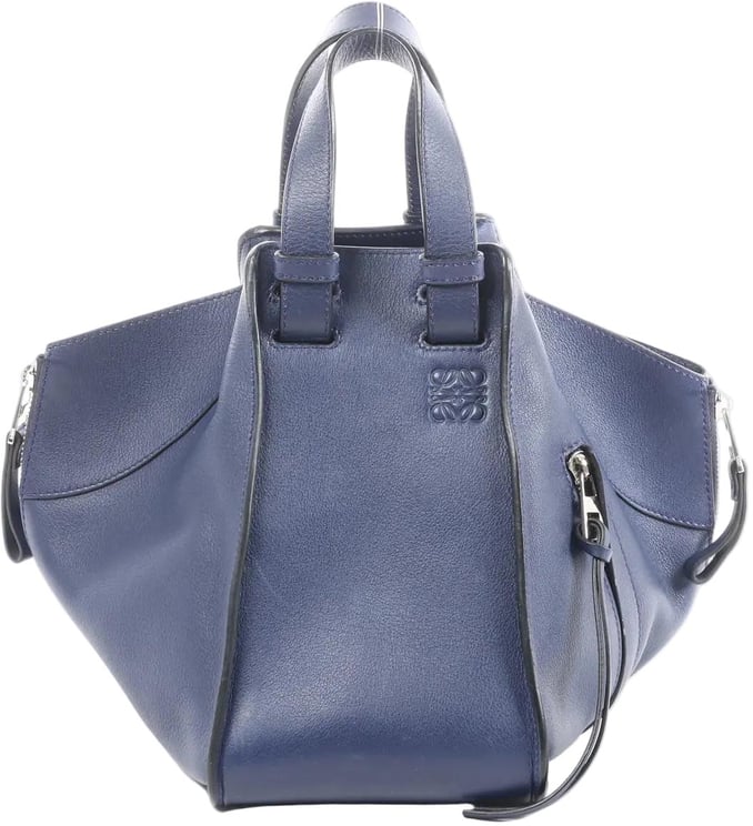 Loewe LOEWE Hammock Medium Leather 2Way Handbag in Navy Blue