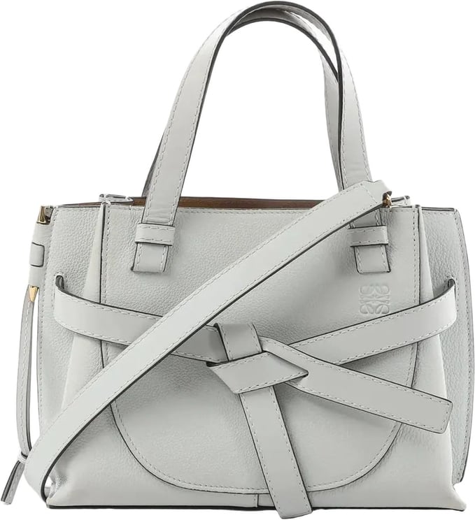 Loewe LOEWE Gate Mini Top Handle Leather 2Way Handbag in Gray