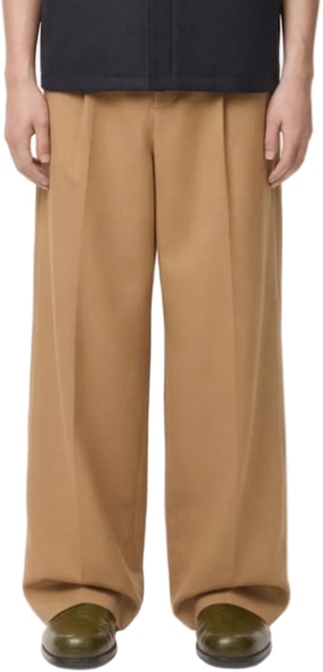 Loewe WIDE LEG TROUSERS ALMOND