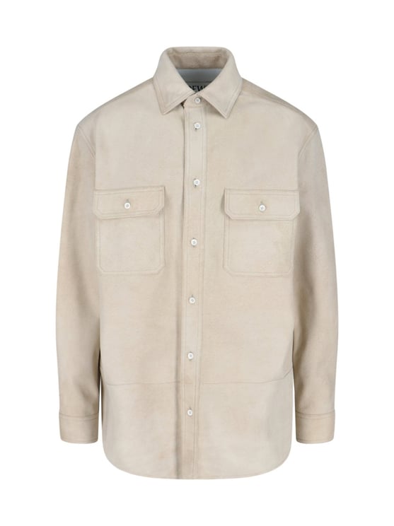 Loewe "Anagram" Shirt Jacket Beige