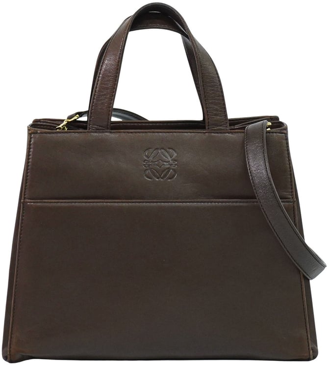Loewe Loewe Vintage Anagram Handbag Leather