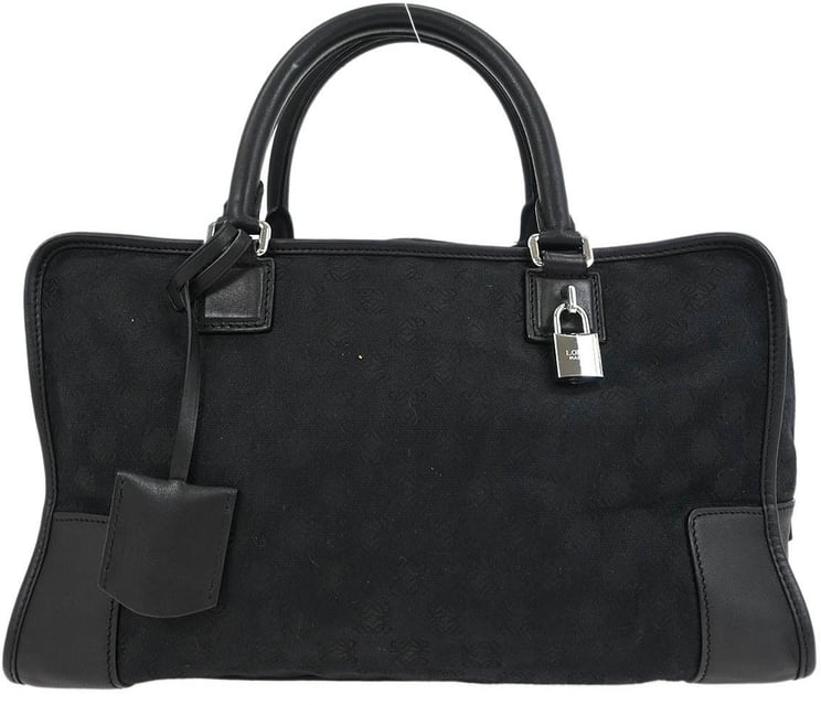 Loewe Loewe Amazona Bag Leather and Jacquard Canvas 28