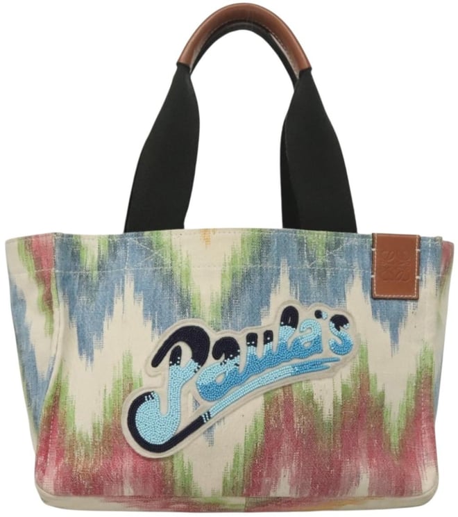 Loewe Loewe Paula's Ibiza Tote Embellished Printed Canvas Medium