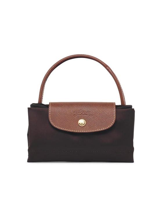 Longchamp Compact Rectangular Bag with Double Handles and Signature Flap