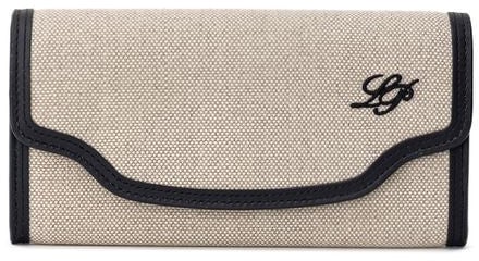 Loro Piana Loro Piana Beige Fabric And Leather Wallet