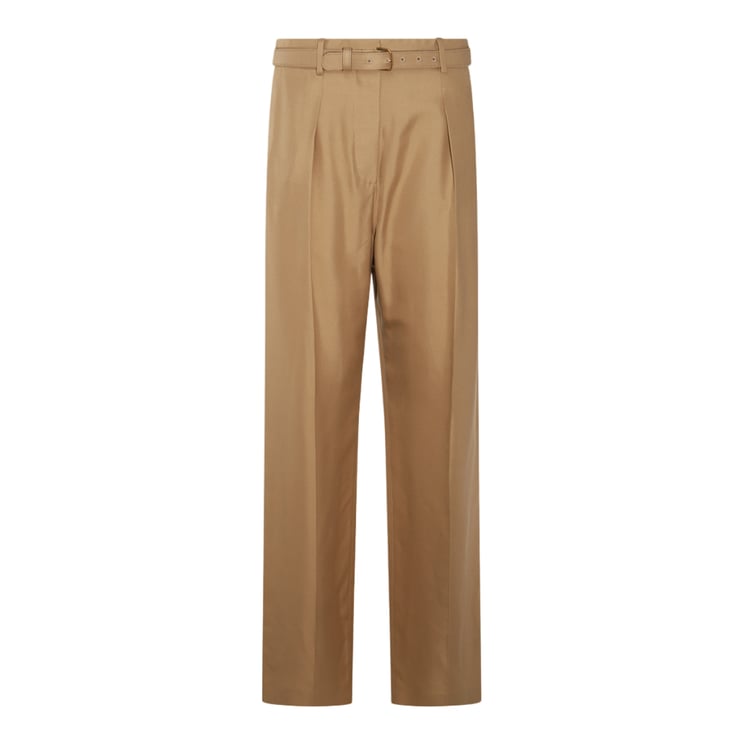 Loro Piana Straight-Leg Trousers With High Waist And Matching Belt