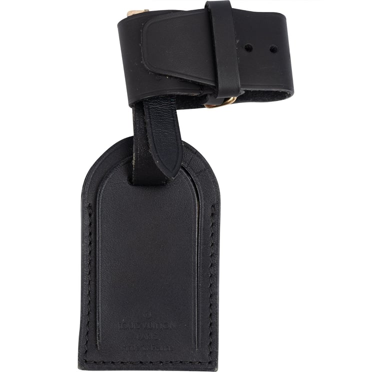 Louis Vuitton Louis Vuitton Noir Leather Luggage Tag