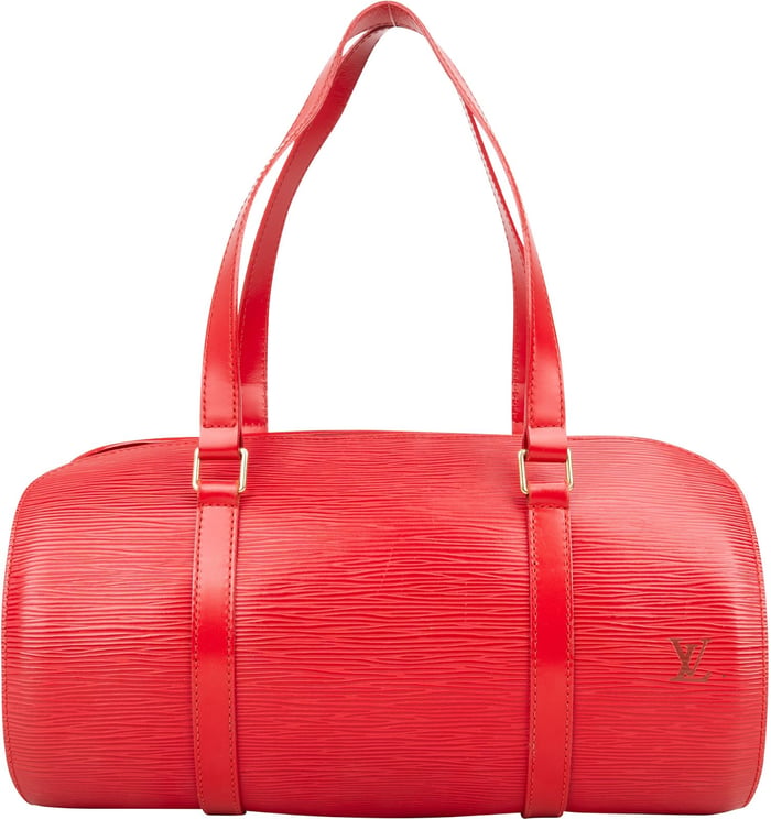 Louis Vuitton Louis Vuitton Red Epi Leather Soufflot Handbag