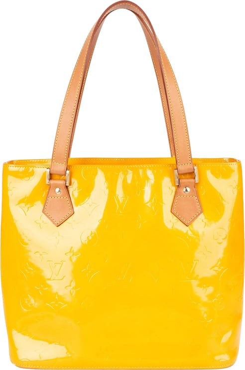 Louis Vuitton Louis Vuitton Monogram Vernis Houston Jaune Handbag