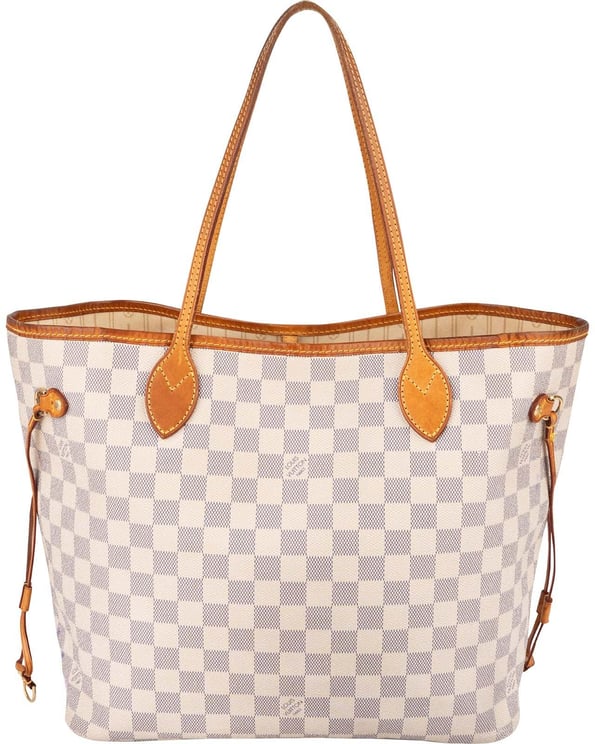 Louis Vuitton Louis Vuitton Monogram Damier Azur Neverfull MM Shoulder Bag