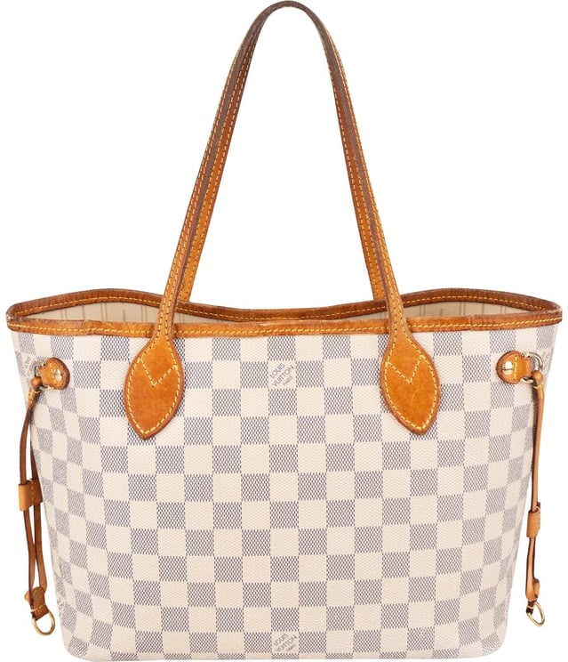 Louis Vuitton Louis Vuitton Monogram Damier Azur Canvas Neverfull PM Handbag