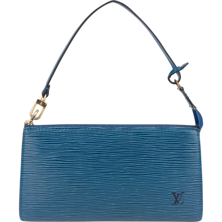 Louis Vuitton Louis Vuitton Blue Epi Leather Pochette Accessoires Handbag