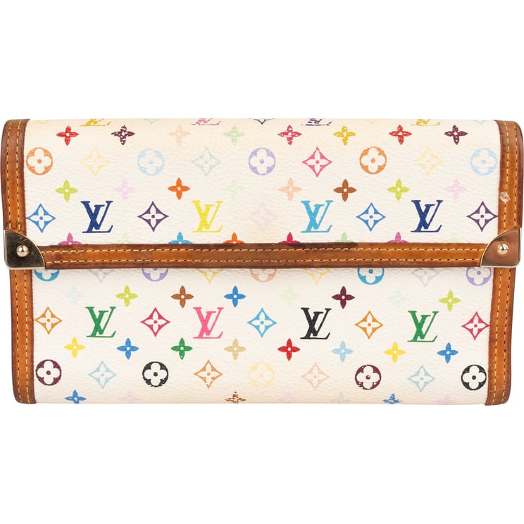 Louis Vuitton Louis Vuitton Monogram Murakami Multicolor Porte Tresor Wallet