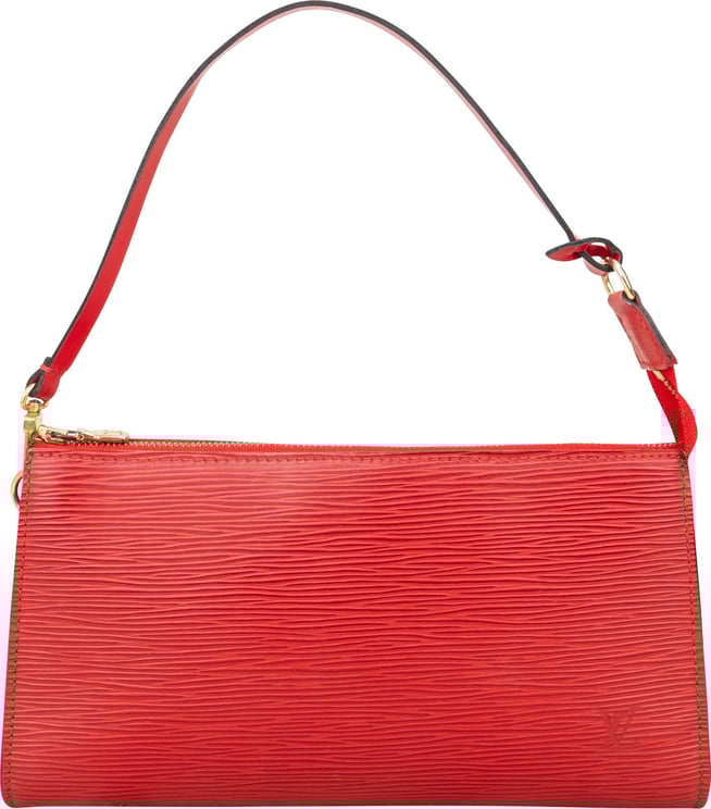 Louis Vuitton Louis Vuitton Red Epi Leather Pochette Accessoires Handbag