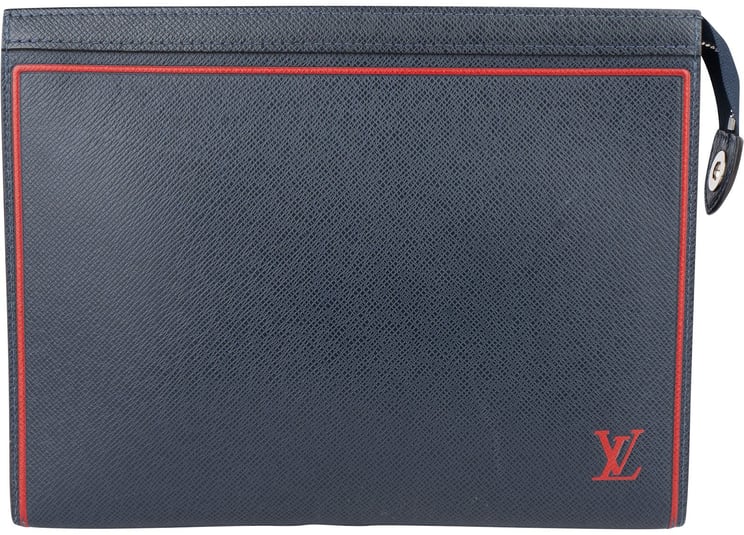 Louis Vuitton Louis Vuitton Marine Bicolor Taiga Leather Pochette Jour Clutch