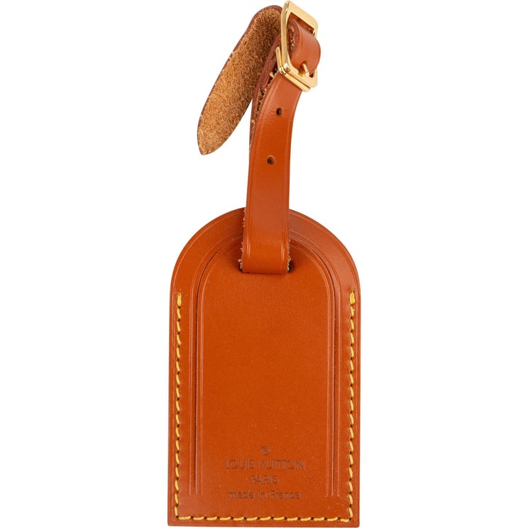Louis Vuitton Louis Vuitton Cognac Leather Luggage Tag