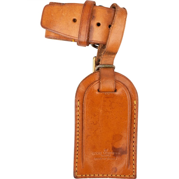 Louis Vuitton Louis Vuitton Brown Leather Luggage Tag Set