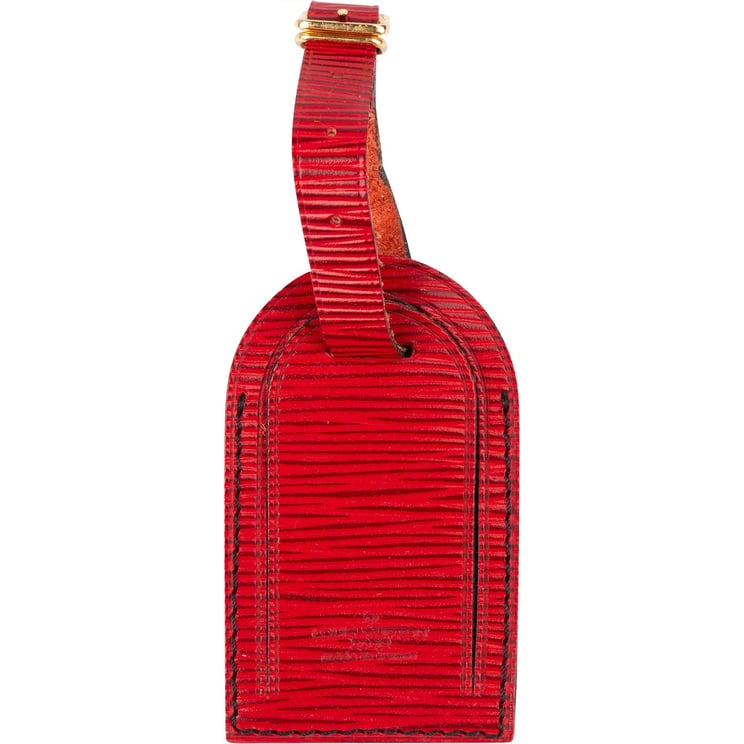 Louis Vuitton Louis Vuitton Red Epi Leather Luggage Tag