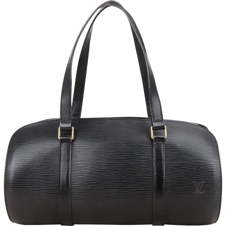 Louis Vuitton Louis Vuitton Noir Epi Leather Soufflot Handbag