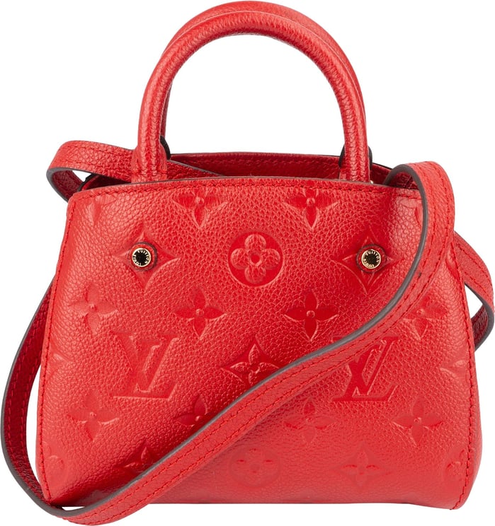 Louis Vuitton Louis Vuitton Leather Monogram Empreinte Nano Montaigne Crossbody Handbag