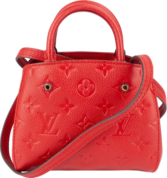 Louis Vuitton Louis Vuitton Leather Monogram Empreinte Nano Montaigne Crossbody Handbag