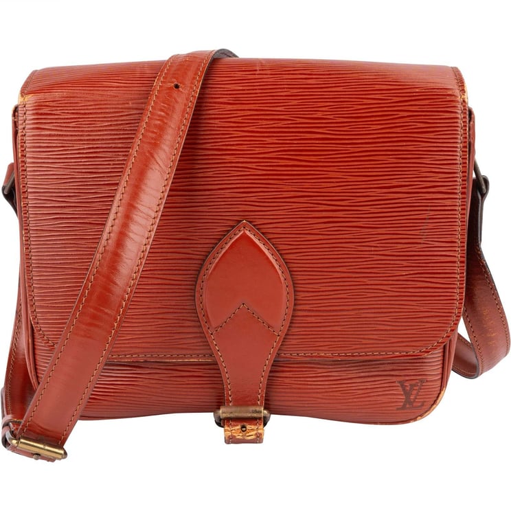 Louis Vuitton Louis Vuitton Cognac Epi Leather Cartouchiere MM Crossbody Bag