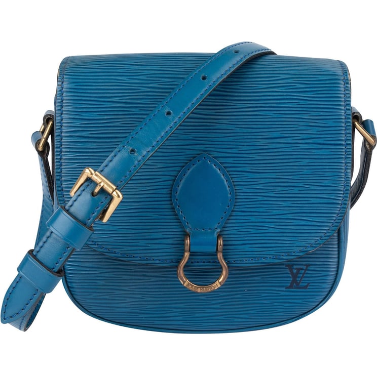 Louis Vuitton Louis Vuitton Blue Epi Leather Saint Cloud PM Crossbody Bag