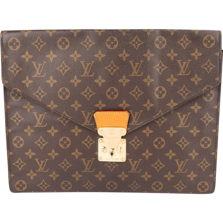 Louis Vuitton Louis Vuitton Monogram Canvas President Classeur Laptop Clutch