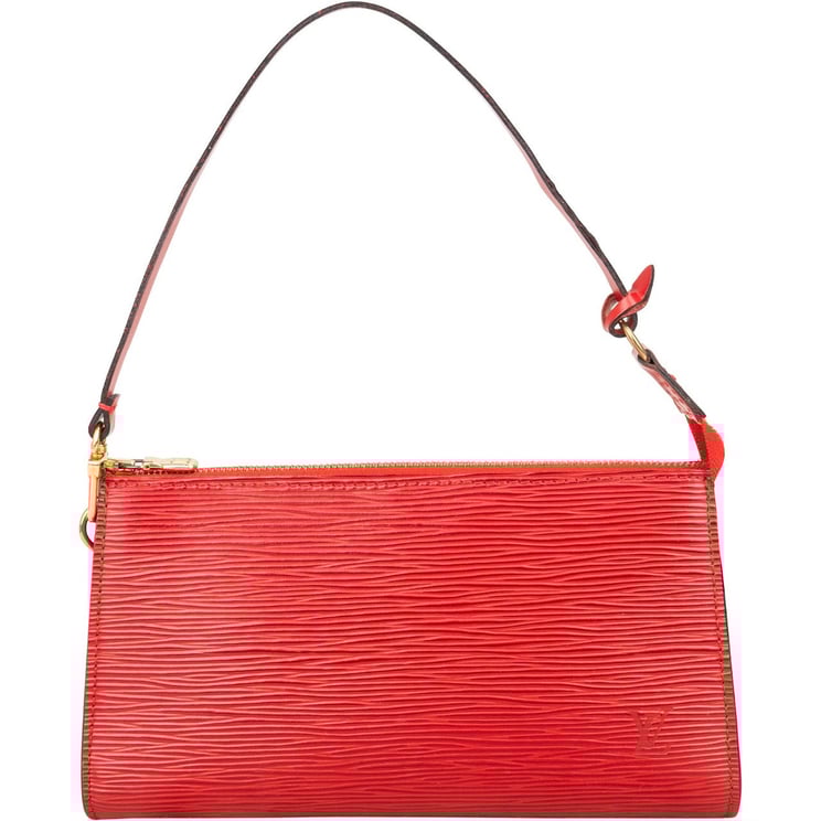 Louis Vuitton Louis Vuitton Red Epi Leather Pochette Accessoires Handbag