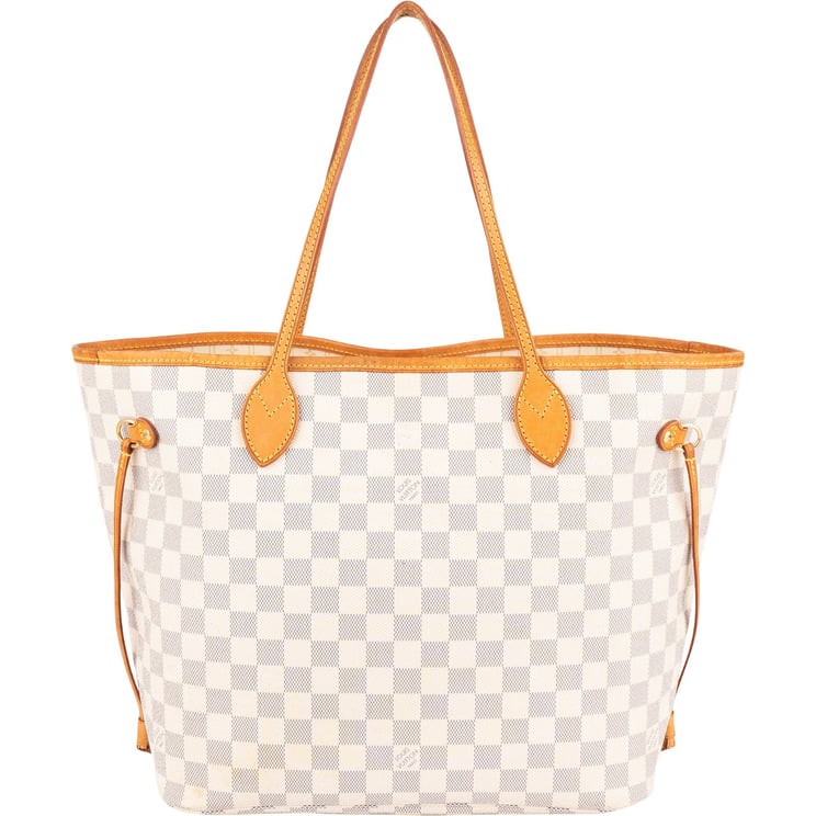 Louis Vuitton Louis Vuitton Monogram Damier Azur Canvas Neverfull MM Shoulder Bag
