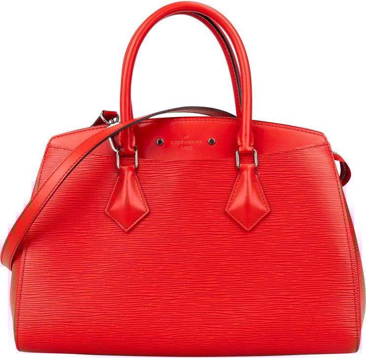 Louis Vuitton Louis Vuitton Red Epi Leather Soufflot MM Handbag