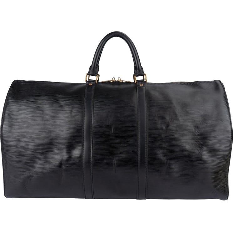 Louis Vuitton Louis Vuitton Noir Epi Leather Keepall 55 Travel Bag