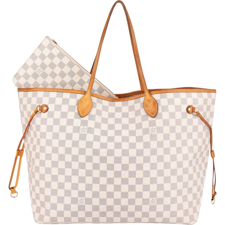 Louis Vuitton Louis Vuitton Monogram Damier Azur Canvas Neverfull GM Shoulder Bag