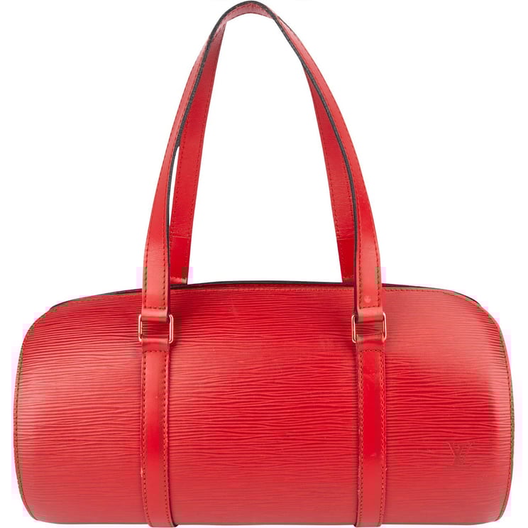 Louis Vuitton Louis Vuitton Red Epi Leather Soufflot Handbag
