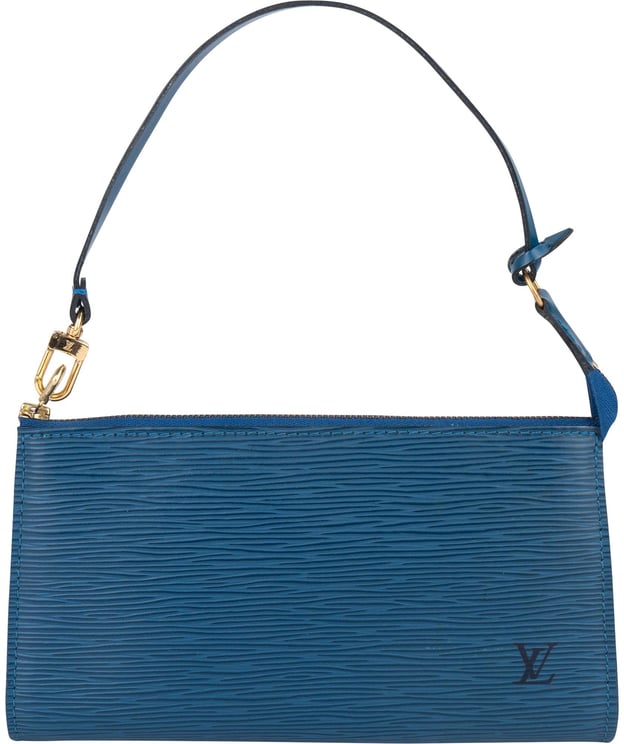 Louis Vuitton Louis Vuitton Blue Epi Leather Pochette Accessoires Handbag
