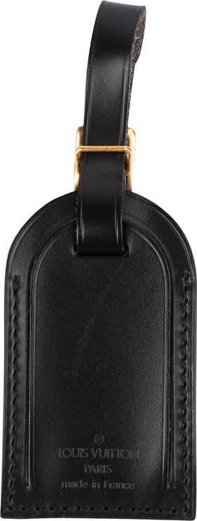 Louis Vuitton Louis Vuitton Black Noir Leather Luggage Tag